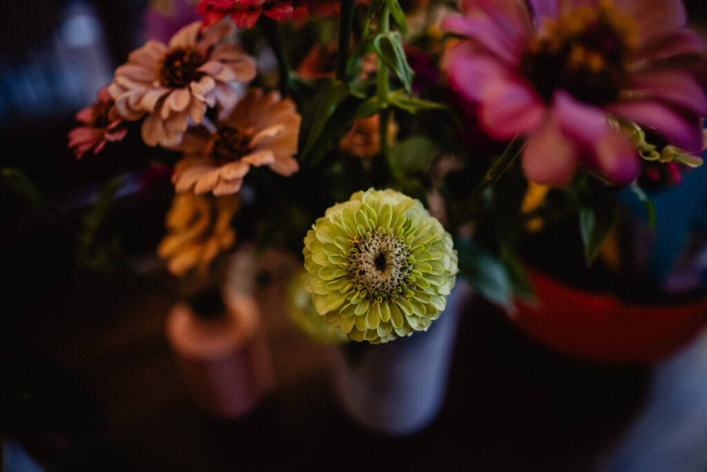 Homegrown flowers at home birth