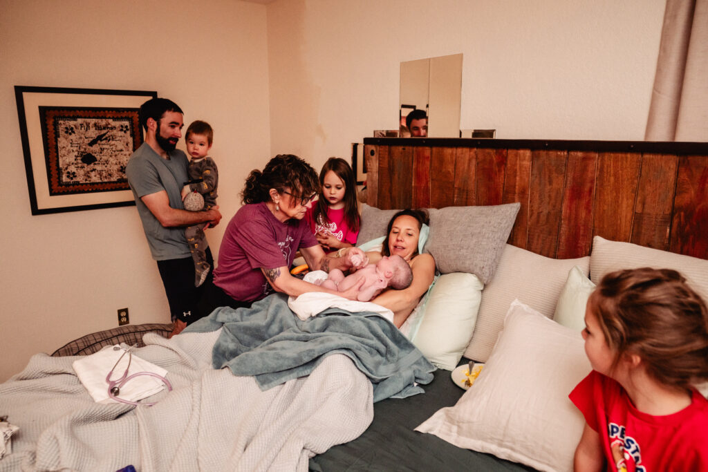 Midwifery care for mom and baby following home birth